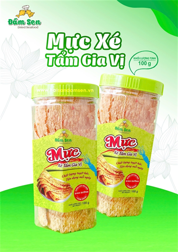 MỰC XÉ TẨM GIA VỊ ĐẦM SEN