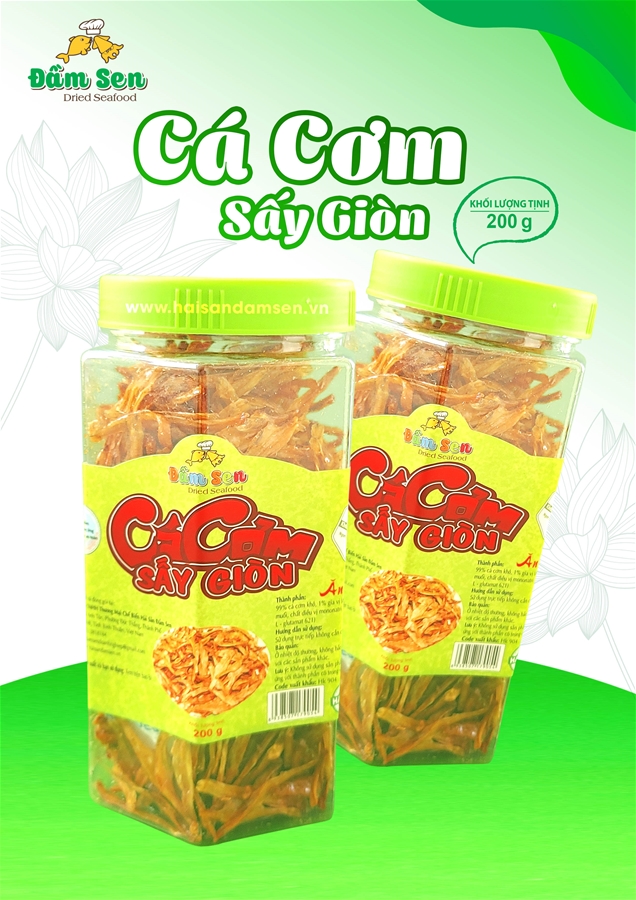 CÁ CƠM SẤY GIÒN ĂN LIỀN ĐẦM SEN